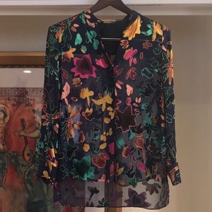 alice + olivia | Amos Burnout Floral Tunic